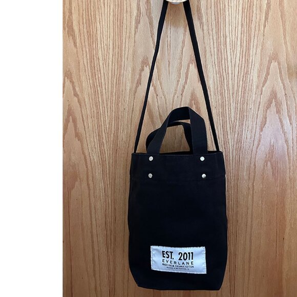 Everlane Cotton Canvas Mini Tote Bag, color black - Picture 5 of 8